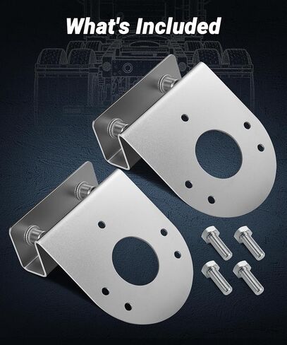 2 حزمة من دعامات ضوء البطيخ 45 درجة، مثبتة على الفولاذ المقاوم للصدأ لأضواء البطيخ مقاس 4 بوصات، لا توجد دعامات إطار حفر لشبه الشاحنات والشاحنات الصغيرة والمقطورات، وتتضمن الأجهزة in Kuwait