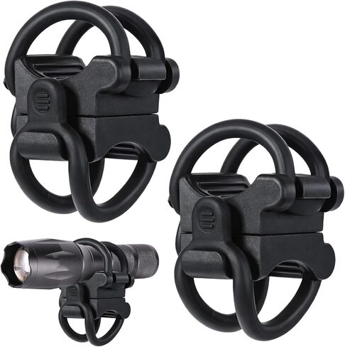 2 Pack Universal Bike Flashlight Mount Bikes Flashlight Holder Mountain Bike Accessories Bicycle Light Mount in Saudi Arabia