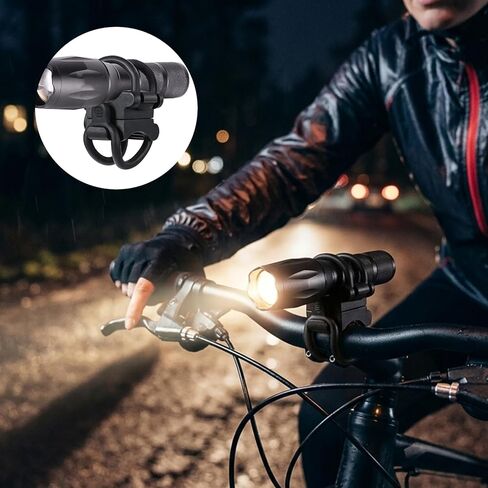 2 Pack Universal Bike Flashlight Mount Bikes Flashlight Holder Mountain Bike Accessories Bicycle Light Mount in Saudi Arabia