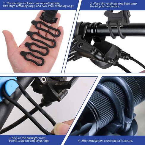 2 Pack Universal Bike Flashlight Mount Bikes Flashlight Holder Mountain Bike Accessories Bicycle Light Mount in Saudi Arabia