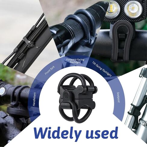 2 Pack Universal Bike Flashlight Mount Bikes Flashlight Holder Mountain Bike Accessories Bicycle Light Mount in Saudi Arabia
