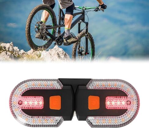 Bike Tail Light with Remote Control and Turn Signals, USB Rechargeable Bright LED Yellow and Red Lamps, 5 Lighting Modes, IPX6 Waterproof for Mountain and Road Bikes, Bike Turn Signal Light in Saudi Arabia