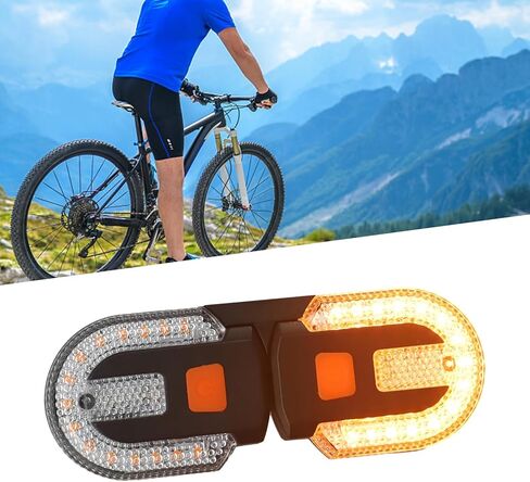 Bike Tail Light with Remote Control and Turn Signals, USB Rechargeable Bright LED Yellow and Red Lamps, 5 Lighting Modes, IPX6 Waterproof for Mountain and Road Bikes, Bike Turn Signal Light in Saudi Arabia