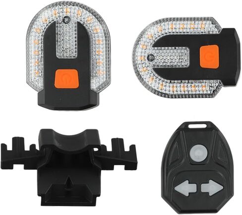 Bike Tail Light with Remote Control and Turn Signals, USB Rechargeable Bright LED Yellow and Red Lamps, 5 Lighting Modes, IPX6 Waterproof for Mountain and Road Bikes, Bike Turn Signal Light in Saudi Arabia