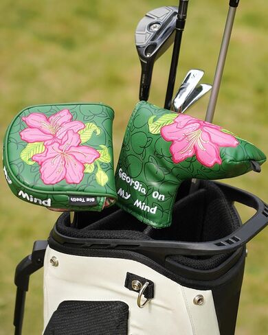 Big Teeth Golf Putter Cover Blade, Df3 Putter Cover for L.A.B. Df3 Golf Putter Headcover “Georgia On My Mind" Masters Theme Df3 Putter Headcover Magnetic Closure Green Peaches, Azaleas in Saudi Arabia