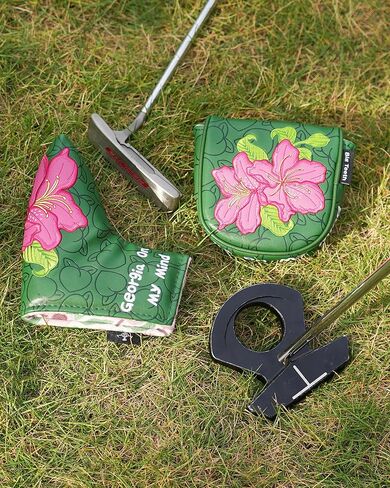 Big Teeth Golf Putter Cover Blade, Df3 Putter Cover for L.A.B. Df3 Golf Putter Headcover “Georgia On My Mind" Masters Theme Df3 Putter Headcover Magnetic Closure Green Peaches, Azaleas in Saudi Arabia