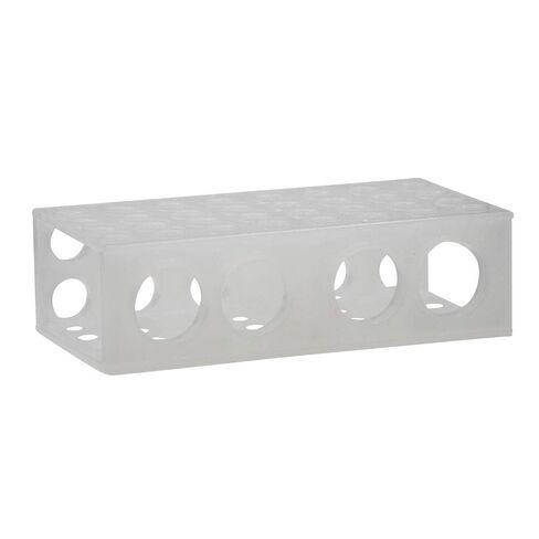 64-Place Flipper Microtube Rack w/Tray (5 Racks) - Durable Reversible Fluorescent Rack to Accommodate Popular Tube Sizes - Chemically Resistant Polypropylene Tubes - Laboratory Equipment in Kuwait