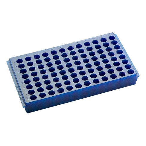 64-Place Flipper Microtube Rack w/Tray (5 Racks) - Durable Reversible Fluorescent Rack to Accommodate Popular Tube Sizes - Chemically Resistant Polypropylene Tubes - Laboratory Equipment in Kuwait