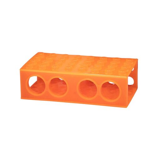 64-Place Flipper Microtube Rack w/Tray (5 Racks) - Durable Reversible Fluorescent Rack to Accommodate Popular Tube Sizes - Chemically Resistant Polypropylene Tubes - Laboratory Equipment in Kuwait