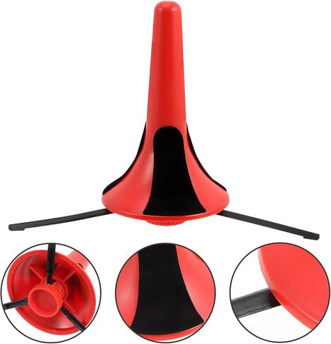 حامل كلارينيت محمول أحمر قابل للطي من Veemoon، حامل ثلاثي الأرجل، دعامة مزمار، ملحقات دعم أداة الرياح للسفر والتمرين in Kuwait