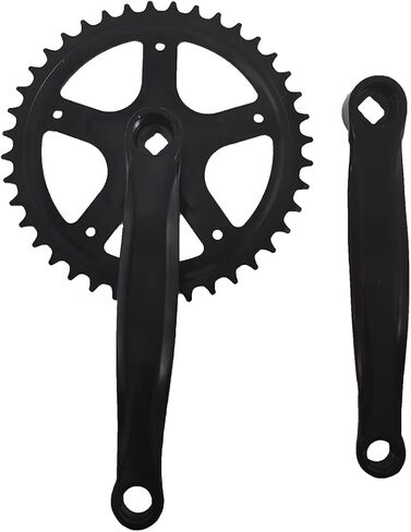 170mm Crankarm Single Speed Crankset for Mountain Road Bike Fixed Gear Bicycle Folding Bicycle(Square Taper, Black, Sprocket) (40T Single Speed Crankset-Black) in Saudi Arabia