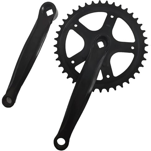 170mm Crankarm Single Speed Crankset for Mountain Road Bike Fixed Gear Bicycle Folding Bicycle(Square Taper, Black, Sprocket) (40T Single Speed Crankset-Black) in Saudi Arabia
