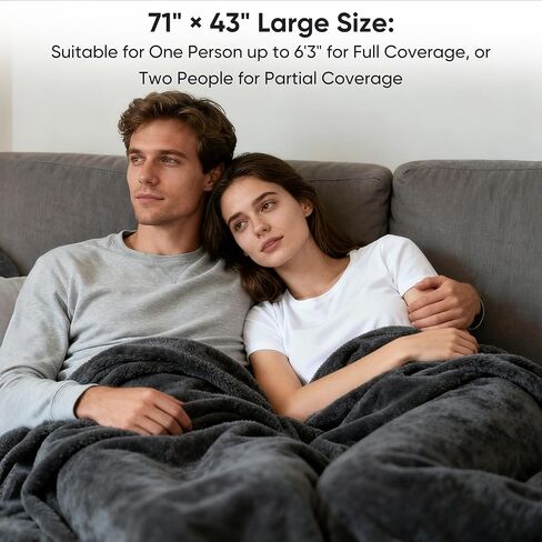 Large 71" x 43" Flannel Heated Blanket Shawl, Includes a Power Banks,11 Heating Zones, 3 Heat Settings, 1–6H Timer, Wearable, Soft & Machine Washable in Saudi Arabia