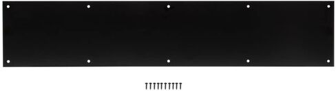 National Hardware N270-352 Door Kickplate - 8" x 34" Aluminum Matte Black Finish with Easy Surface Mounting Hardware Included in Saudi Arabia