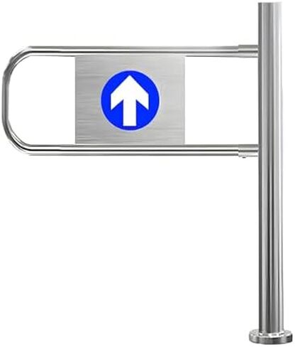 بوابة متأرجحة صناعية، بوابة دخول بإطار من الفولاذ المقاوم للصدأ للسوبر ماركت والمستودعات والمكتبات والمولات - تصميم عالمي، أرجوحة يمين، 70 × 100 سم in Kuwait