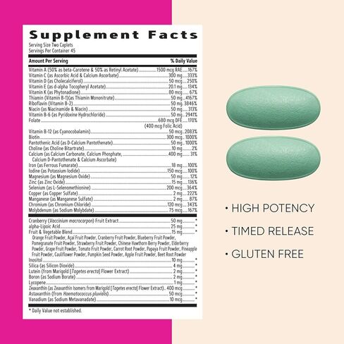 GNC Women's Ultra Mega Multivitamin | Supports Overall Health and Wellness in Women | Clinically Proven to Make You Feel Better | Timed-Release | 90 Count in Saudi Arabia