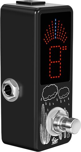 ISET Black Pedal Tuner Chromatic Mini Pedal Tuner With True Bypass For Guitar Bass Voilin Etc in Kuwait