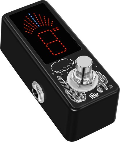 ISET Black Pedal Tuner Chromatic Mini Pedal Tuner With True Bypass For Guitar Bass Voilin Etc in Kuwait