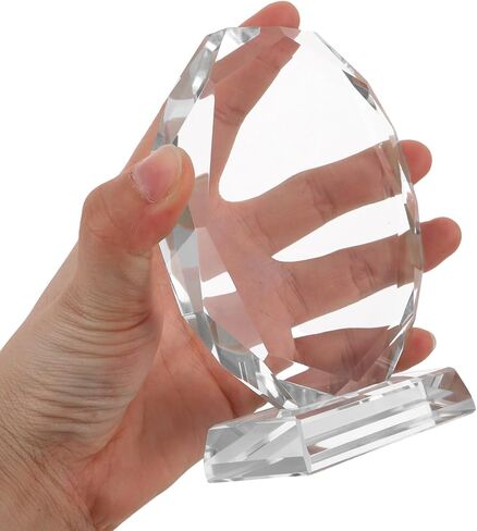 لوحة جائزة الكأس الكريستالية من BESPORTBLE - كأس زجاجي شفاف مقاس 3.93 بوصة لعروض المواهب والمهرجانات والحفلات - جائزة كريستال فارغة لتقدير الموظفين وإنجازاتهم in Kuwait
