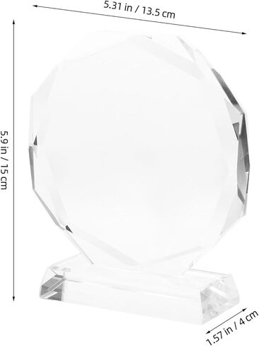 لوحة جائزة الكأس الكريستالية من BESPORTBLE - كأس زجاجي شفاف مقاس 3.93 بوصة لعروض المواهب والمهرجانات والحفلات - جائزة كريستال فارغة لتقدير الموظفين وإنجازاتهم in Kuwait