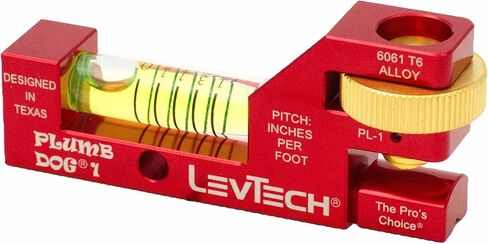 مستوى مضغوط متدرج للسباكين من ليف تيك، مع حزام أنابيب مرن وعجلة إبهام PL1 قابلة للاستبدال، مفك مشقوق متوافق مع القارورة in Kuwait