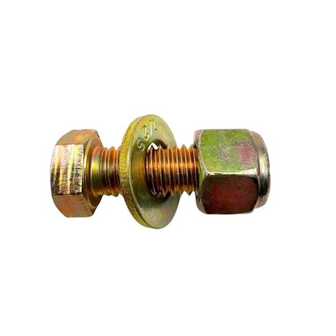 1/2"-13 x 1-1/4" Grade 8 Bolts (4-Pack) – Heavy-Duty Hex Bolts with Flat Washers & Nylon Lock Nuts – High-Strength SAE Anti-Vibration 1.25" Coarse Bolts for Automotive, Machinery & Construction in Kuwait