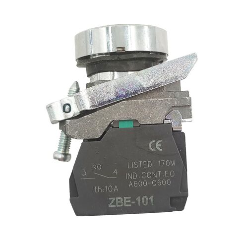 XB4BA21 Push Button Metal XB4 22mm Black Spring Return unmarked 1NO XB4-BA21 New in Saudi Arabia