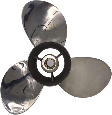Boat Propeller 10 1/4x12 Fit for Suzuki Outboard DF25-30 4 Stroke 3 Blades Stainless Steel Prop SS 10 Tooth Propel RH OEM NO: 99105-00600-12P 10.25x12 in Saudi Arabia