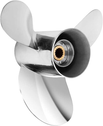 FYMP OEM 13 1/4 x 17 Upgrade Stainless Steel Outboard Boat Propeller for Yamaha Engines 60 70 75 80 85 90 100 115 HP, Reference Part No.688-45930-02-00,15 Spline Tooth,3 Blades,RH in Kuwait