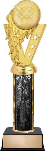 Customizable 11" Fireball Kickball Black Star Trophy Award, Engrave Now in Saudi Arabia