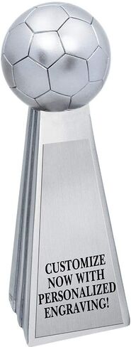 Crown Awards 10" Soccer Gridiron Trophy, Metallic Soccer Tournament Sculpture Trophies Prime in Kuwait