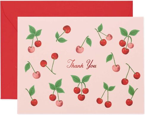 شركة RIFLE PAPER CO. مجموعة بطاقات تذكارية من Apple Thanks You Keepsake مكونة من 8 قطع، مقاس 4.25 بوصة طول × 5.5 بوصة عرض، مساحة داخلية فارغة تتيح لمذكرتك المكتوبة بخط اليد المدروسة أن تأخذ مركز الصدارة، صُنعت في الولايات المتحدة الأمريكية in Kuwait