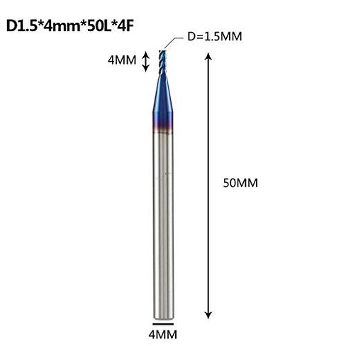 1pcs Tungsten Carbide 4 Flute Straight Shank Square End Mill CNC Milling Tools D1-D20 Mm for Aluminum Copper Carbon Steel Die Alloy in Saudi Arabia