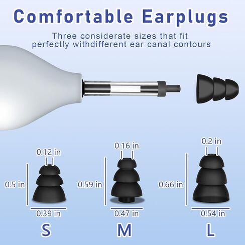 Ear Pressure Relief Suction Device, Tinnitus Relief for Ringing Ears, Portable & Effective Ear Pressure Reliever Device, Ideal for Flying, Reduces Tension with 3 Sizes of Earbuds-5RM in Kuwait