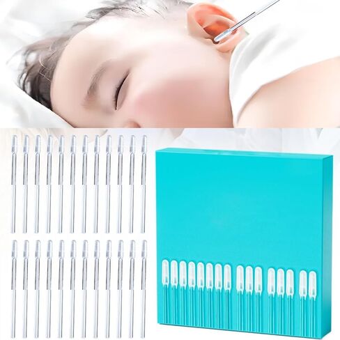 New Reusable Sticky Soft Head Ear Swabs, Adhesive Ear Wax Removal Tools, Ear Cleaning Tools Ear Curette for Kids & Adults (24PCS, L) in Saudi Arabia