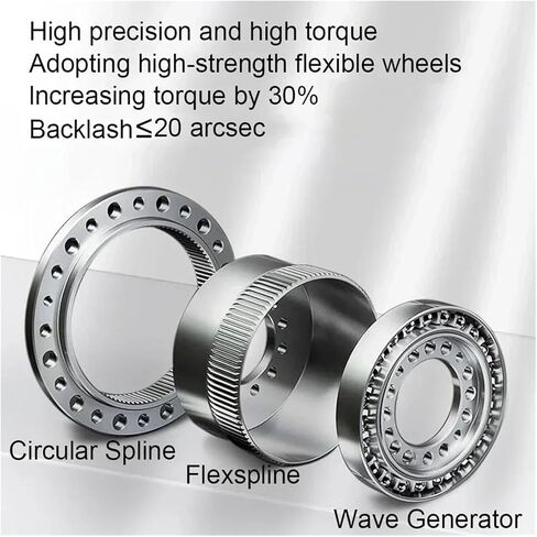 Cup Type Harmonic Drive Harmonic Gear Reducer Mechanical Arm Reducer for Nema17 Nema23 Nema34 Stepper Motor 40 60 80 130mm Servo(HCS40 For 80mm Servo,Speed Ratio 80 to 1) in Saudi Arabia