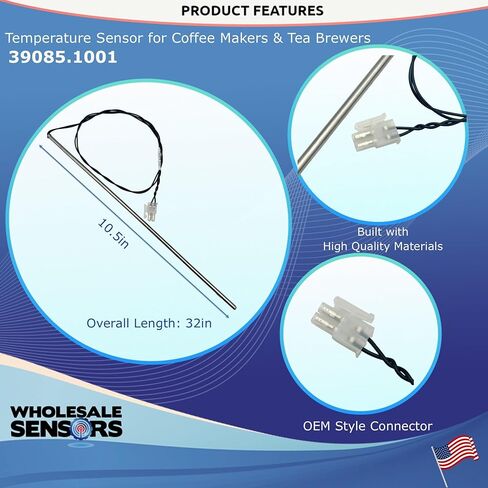 Replacement for Bunn 39085.1001 Temperature Probe 12 Month Warranty & USA Support in Saudi Arabia