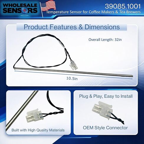 Replacement for Bunn 39085.1001 Temperature Probe 12 Month Warranty & USA Support in Saudi Arabia