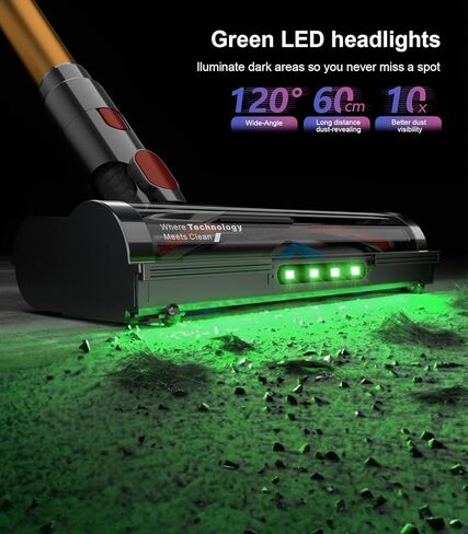 Cordless Stick Vacuum Cleaner: 550W 50KPA 45Mins with Powerful Suction, Self-Standing Lightweight Wireless Rechargeable Handheld Vacuum with Touch Screen for Home Pet Hair/Carpets/Floors in Saudi Arabia