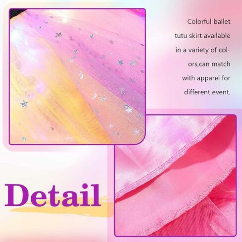 TWINKLEDE Light Up Rainbow Tutu Tulle Skirt Layered Costume Birthday Party Dance Skirts for Women in Saudi Arabia