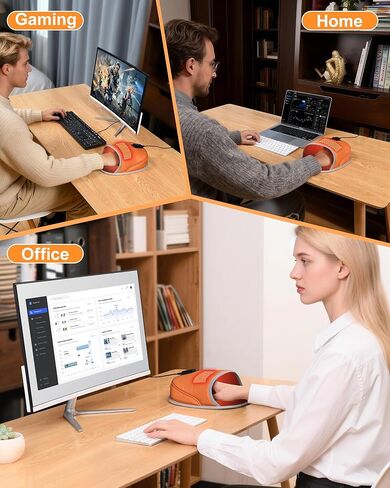 لوحة ماوس مُدفأة لتدفئة اليد - لوحة ماوس مدفأة USB للتدفئة على الوجهين - 3 إعدادات لدرجة الحرارة والمؤقت - سخان يدوي للماوس من الجلد الصناعي - هدية للعمل المكتبي والألعاب المنزلية - أسود in Kuwait