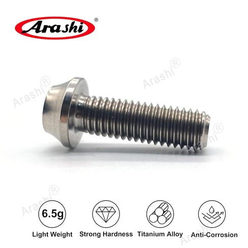 Arashi Rearsets Universal Replacement Bolts Screws Titanium Alloy M8 x 25mm x 1.25 mm Pitch Hex Allen Socket Head Pack of 4 Titanium Gray in Kuwait