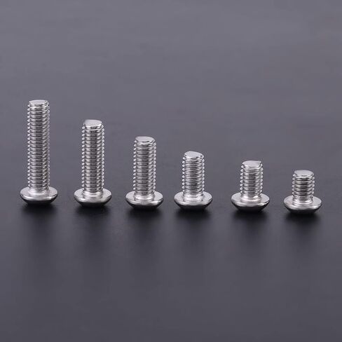 Stainless Steel Button Head Hex Socket Screws 60PCS M6 with Plastic Box, Hex Wrench Fastener, 6 Sizes, for Home/Office/Furniture in Saudi Arabia