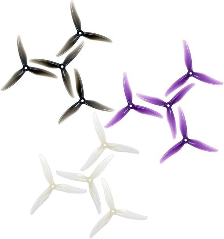 Gemfan Hurricane 5236 Propeller 5.2 Inch Prop w/ 5mm Shaft for FPV Freestyle Racing Drone Quadcopter (16pcs - 8 CW 8 CCW) in Kuwait