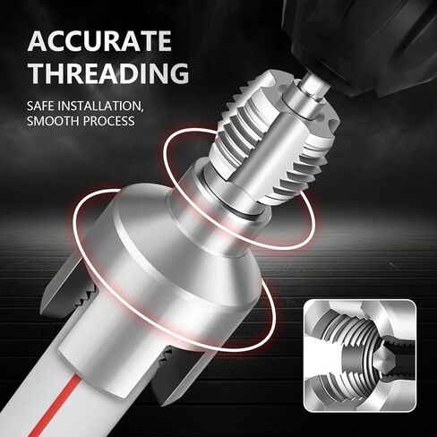 1Pcs Integrated Pipe Threading Tool, Hex Shank for Power Drills Pvc pipes threader Inside pipe cutter (1/2 inch silver) in Saudi Arabia