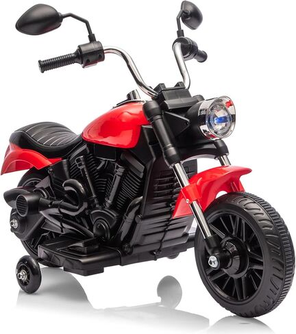 12V Electric Motorcycle for Kids, 3-Wheel Ride On Toy w/Detachable Training Wheels, Soft Start, Reverse, Headlight, Horn & Music, Battery Powered Kids Motorcycle for Toddler Boy Girl Ages 3-5, Pink in Saudi Arabia