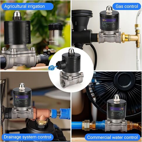 الفولاذ المقاوم للصدأ مقاوم للماء صمام الملف اللولبي الكهربائي 1/2 NPT DC12V التحكم في السوائل مغلقة عادة للمياه الهواء الغاز النفط in Kuwait
