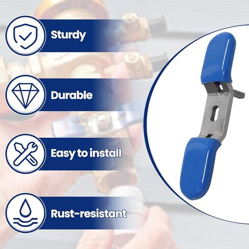 استبدال مقبض صمام الكرة 3/4 بوصة لـ Zurn Wilkins RK34-BVHD، قطعتان من استبدال مقبض رافعة الصمام 3/4 بوصة، مقبض صمام مياه من الفولاذ المقاوم للصدأ، أزرق in Kuwait