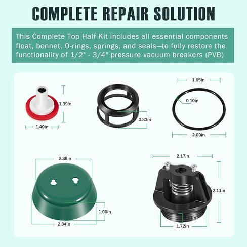 1/2" - 3/4" Float and Bonnet Complete Repair Kit for PVB4A, 4A-500 Series, Part Number 4A-004-07 4A00407, Backflow Repair Kit for Apollo Models in Kuwait