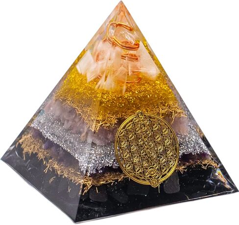 Citrine, Shungite Orgone Pyramid, Selenite, Rose Quartz, Amethyst, orgonite Chakra Pyramid Crystal, Energy Generator in Saudi Arabia